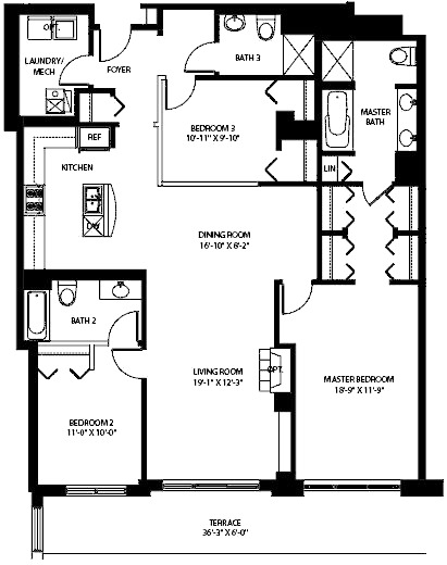 3140 N Sheffield Floorplan - 05 Tier*